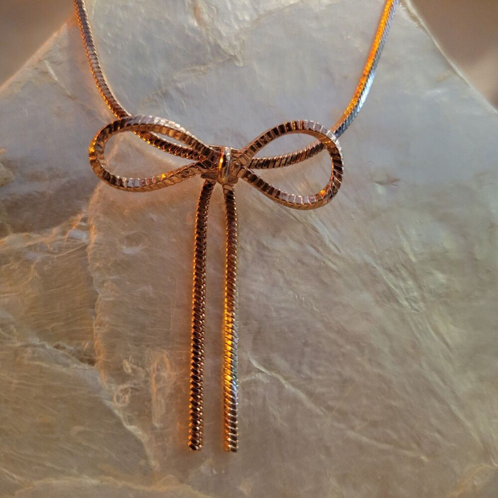 🎀 Pura Vida Bow Necklace Choker Bowknot Brass Rose Gold Plated Ribbon NWT 🎀